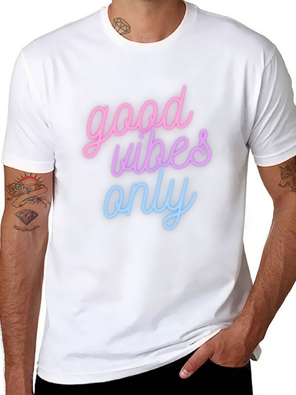 Good Vibes Only T-Shirt - Black Casual Tee