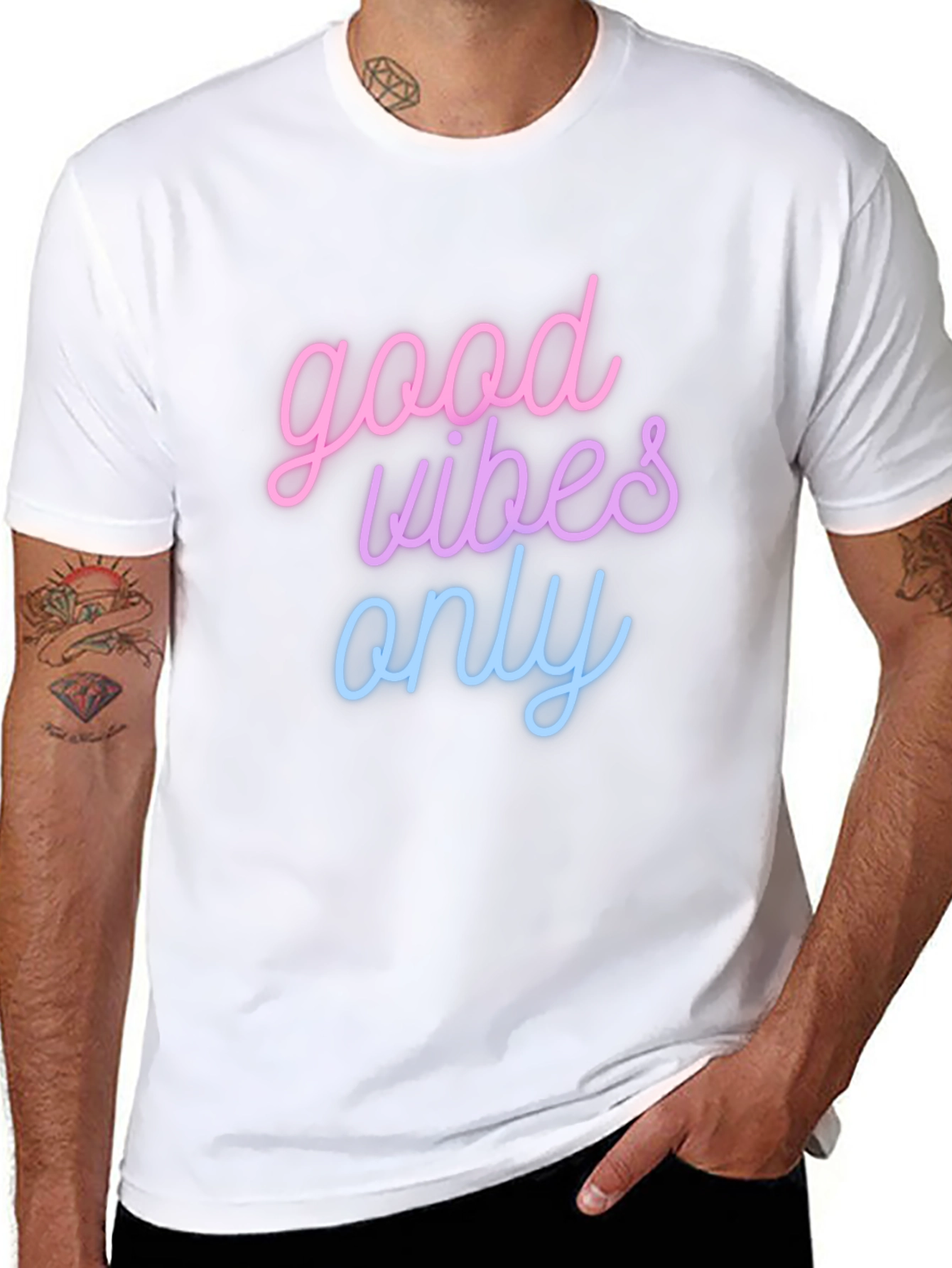 Good Vibes Only T-Shirt - Black Casual Tee