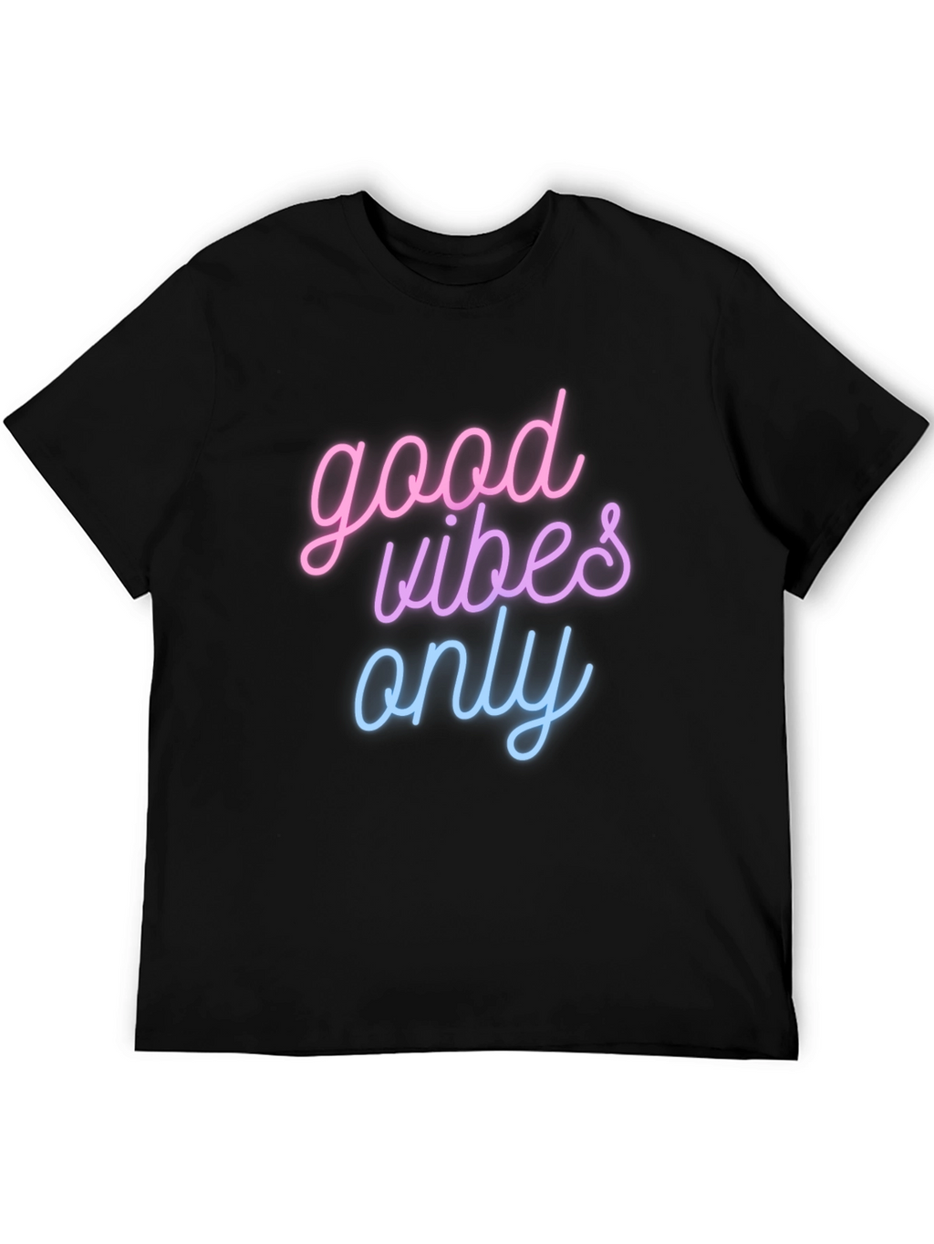 Good Vibes Only T-Shirt - Black Casual Tee