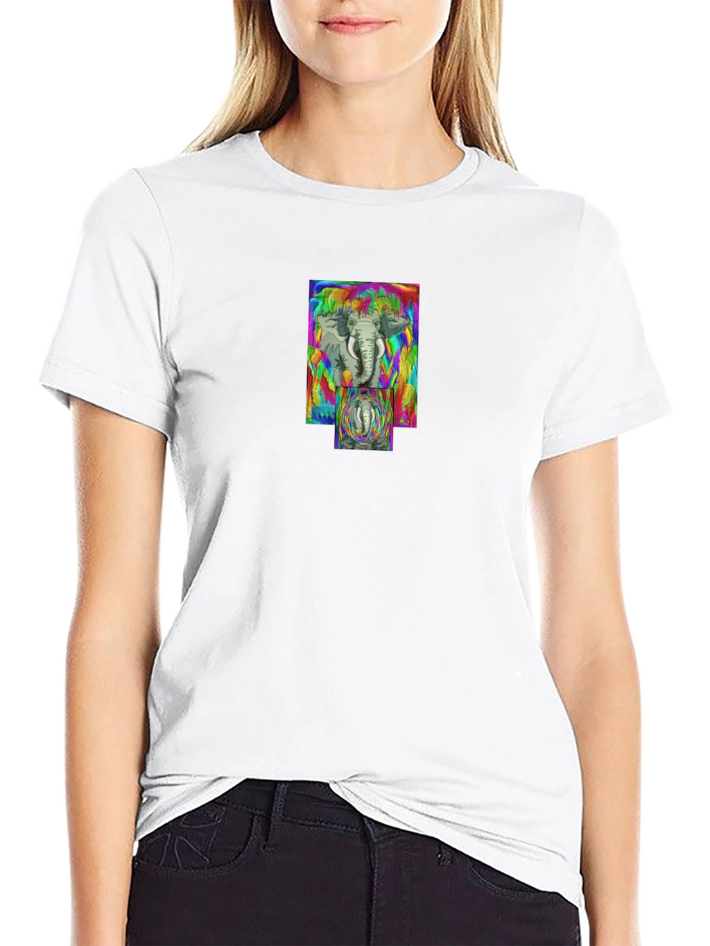 Psychedelic Elephant Graphic Tee