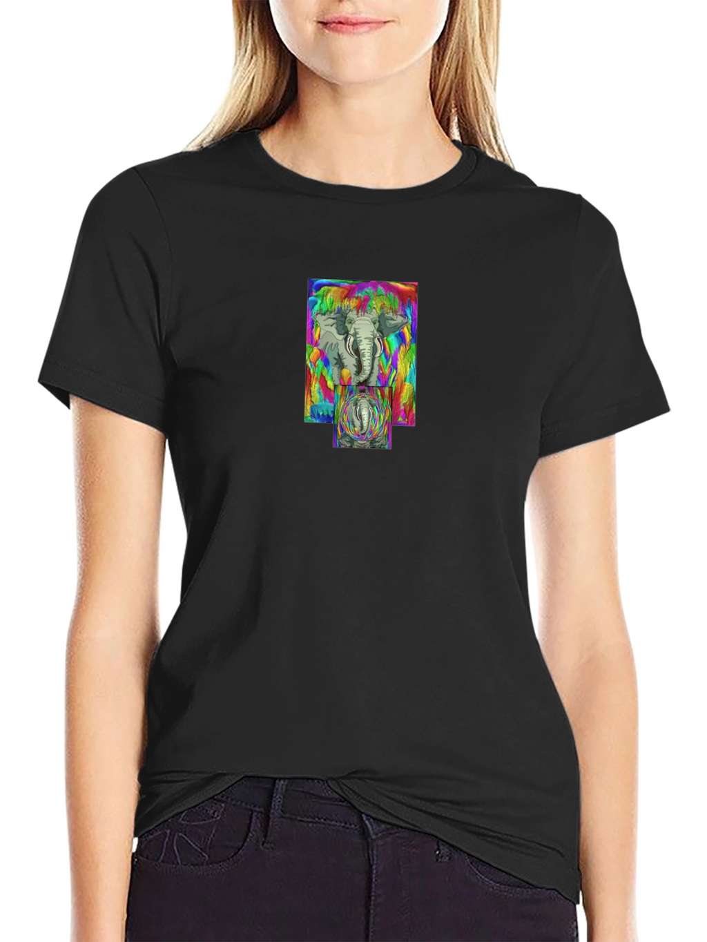 Psychedelic Elephant Graphic Tee