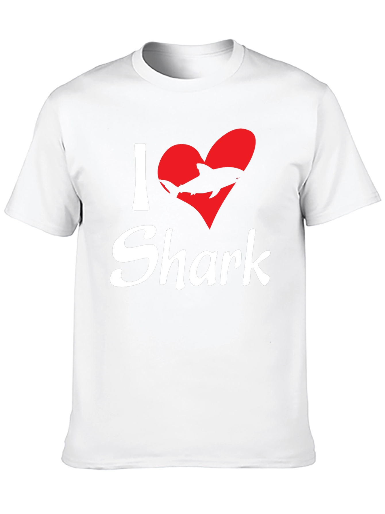 I Love Sharks Black Graphic T-Shirt