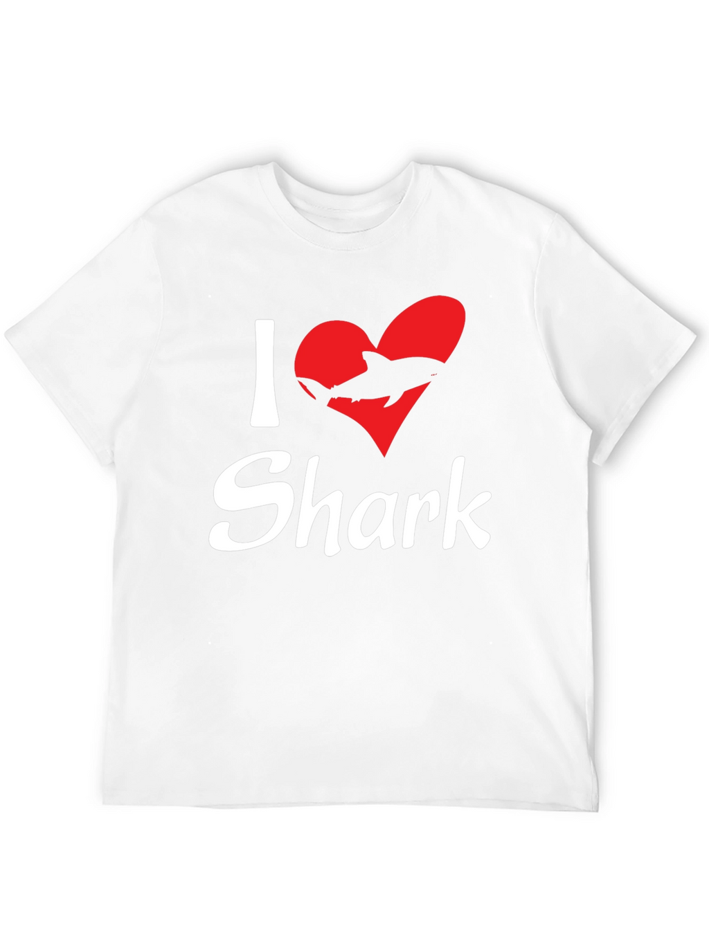 I Love Sharks Black Graphic T-Shirt