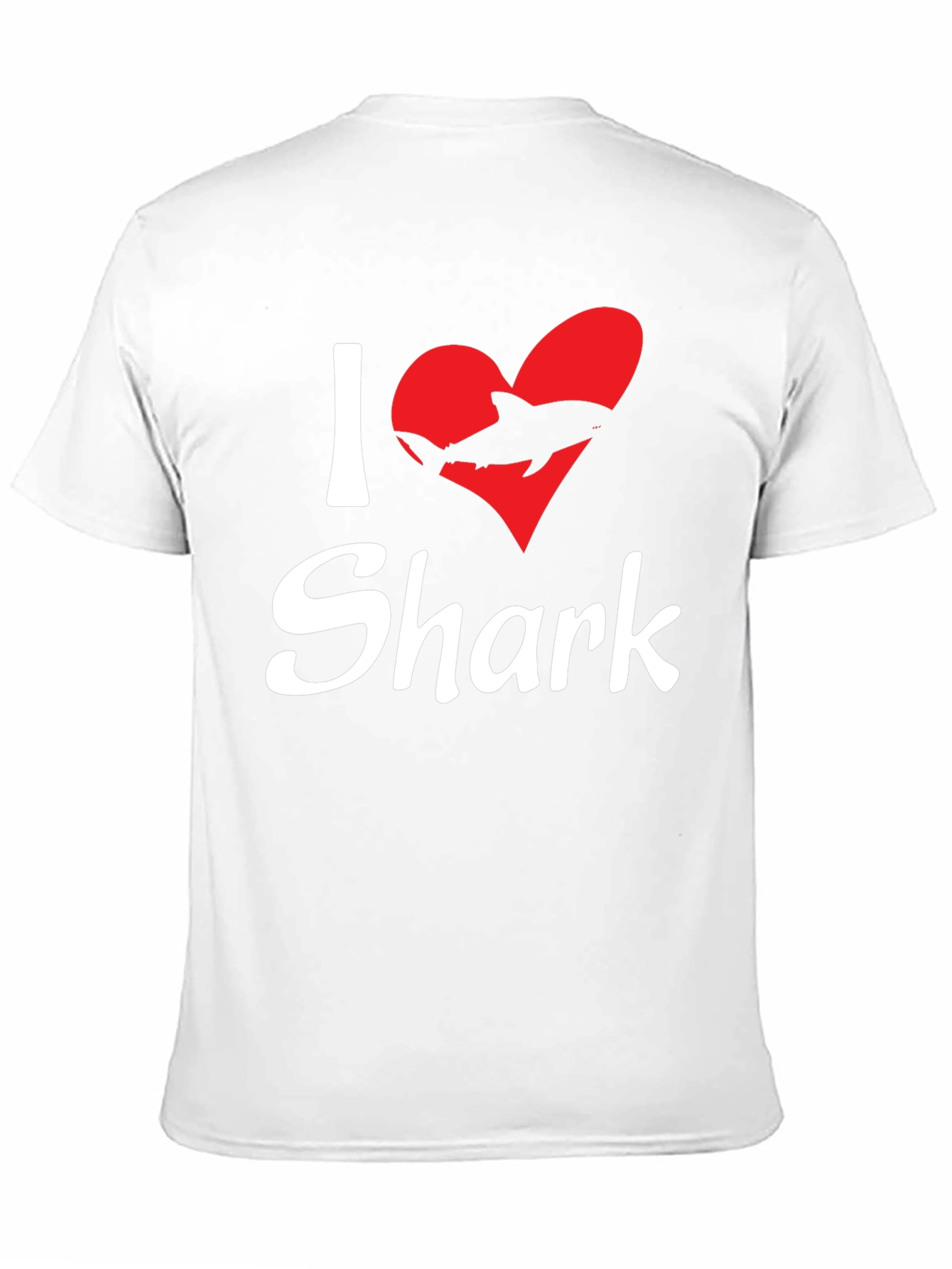 I Love Sharks Black Graphic T-Shirt