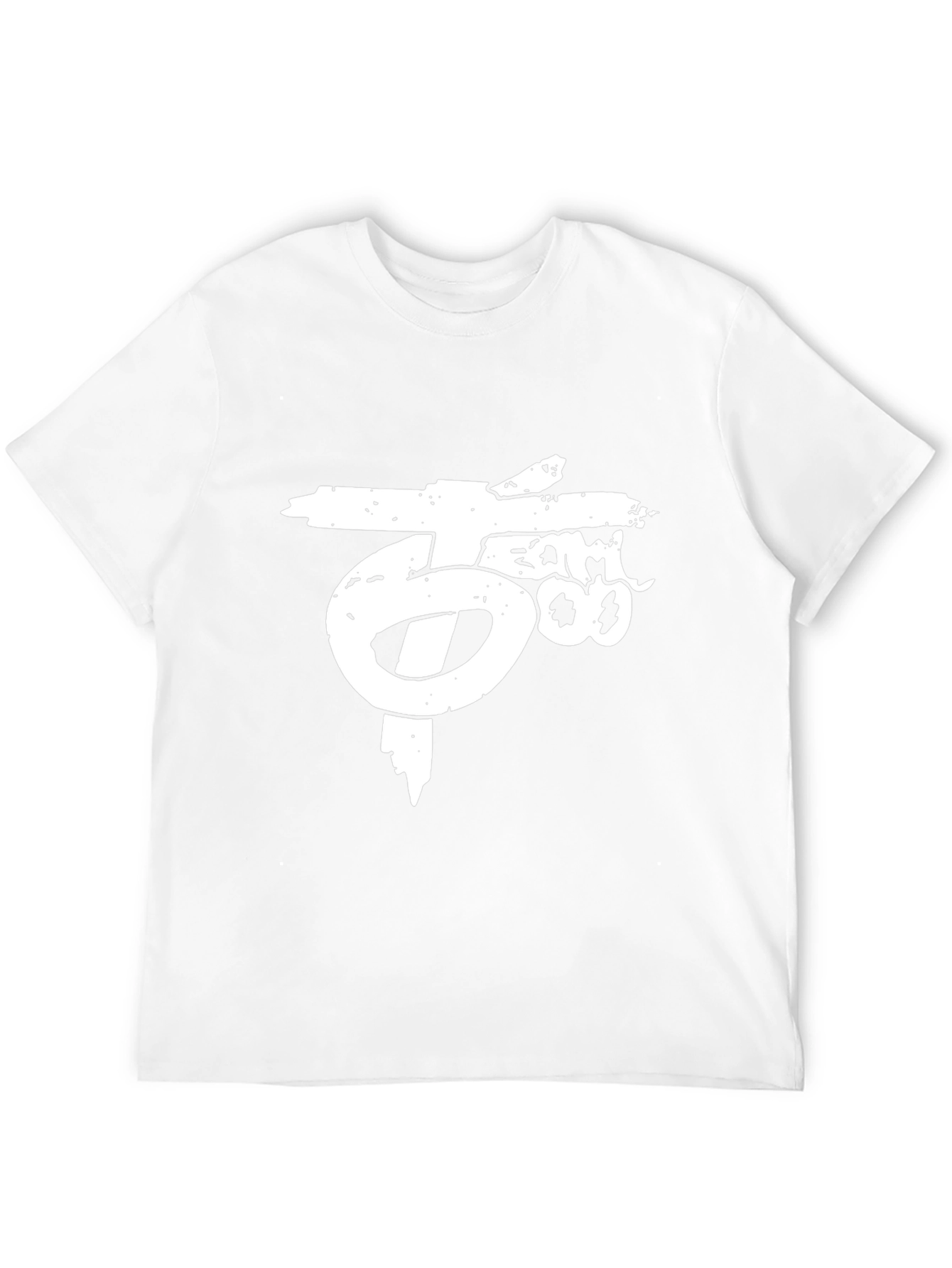 Distressed Graphic Print Black T-Shirt