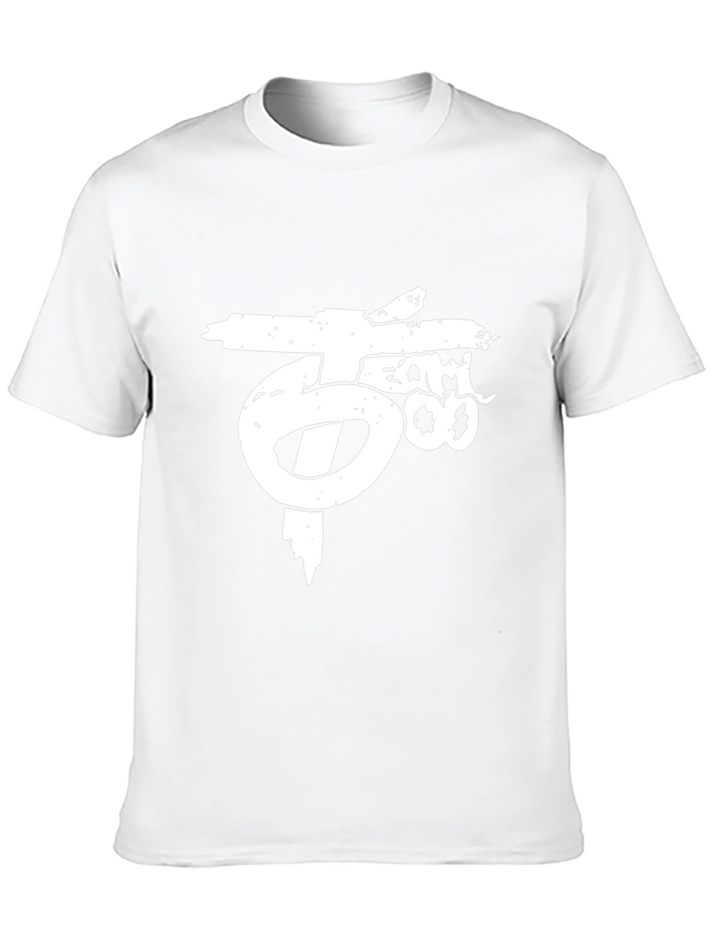 Distressed Graphic Print Black T-Shirt
