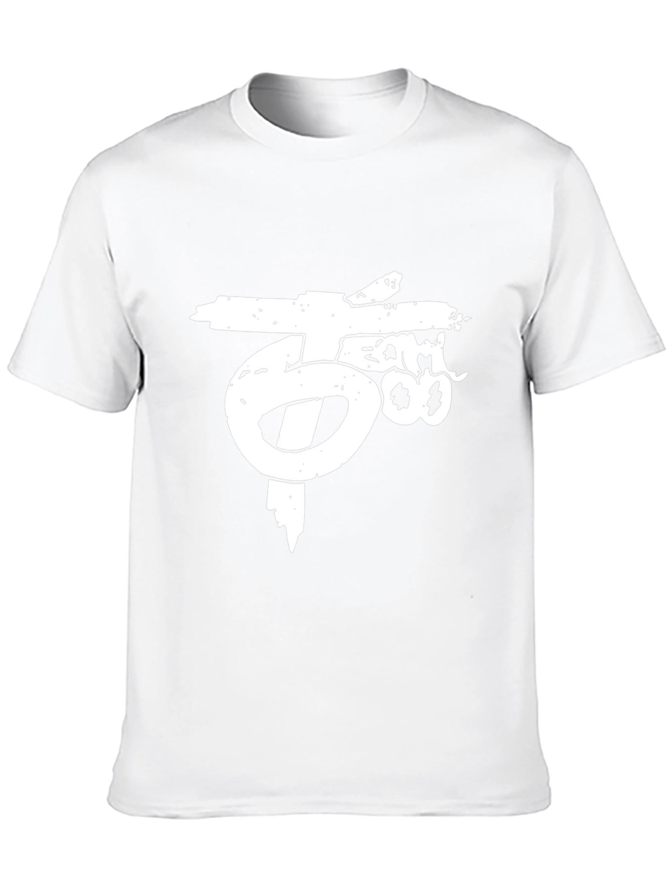 Distressed Graphic Print Black T-Shirt