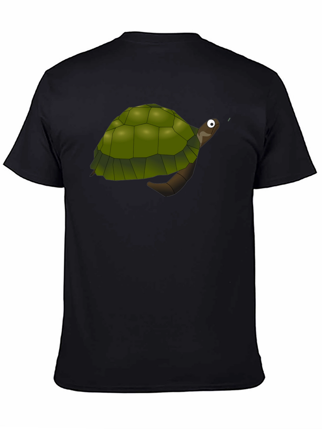 Cartoon Turtle Graphic Black T-Shirt