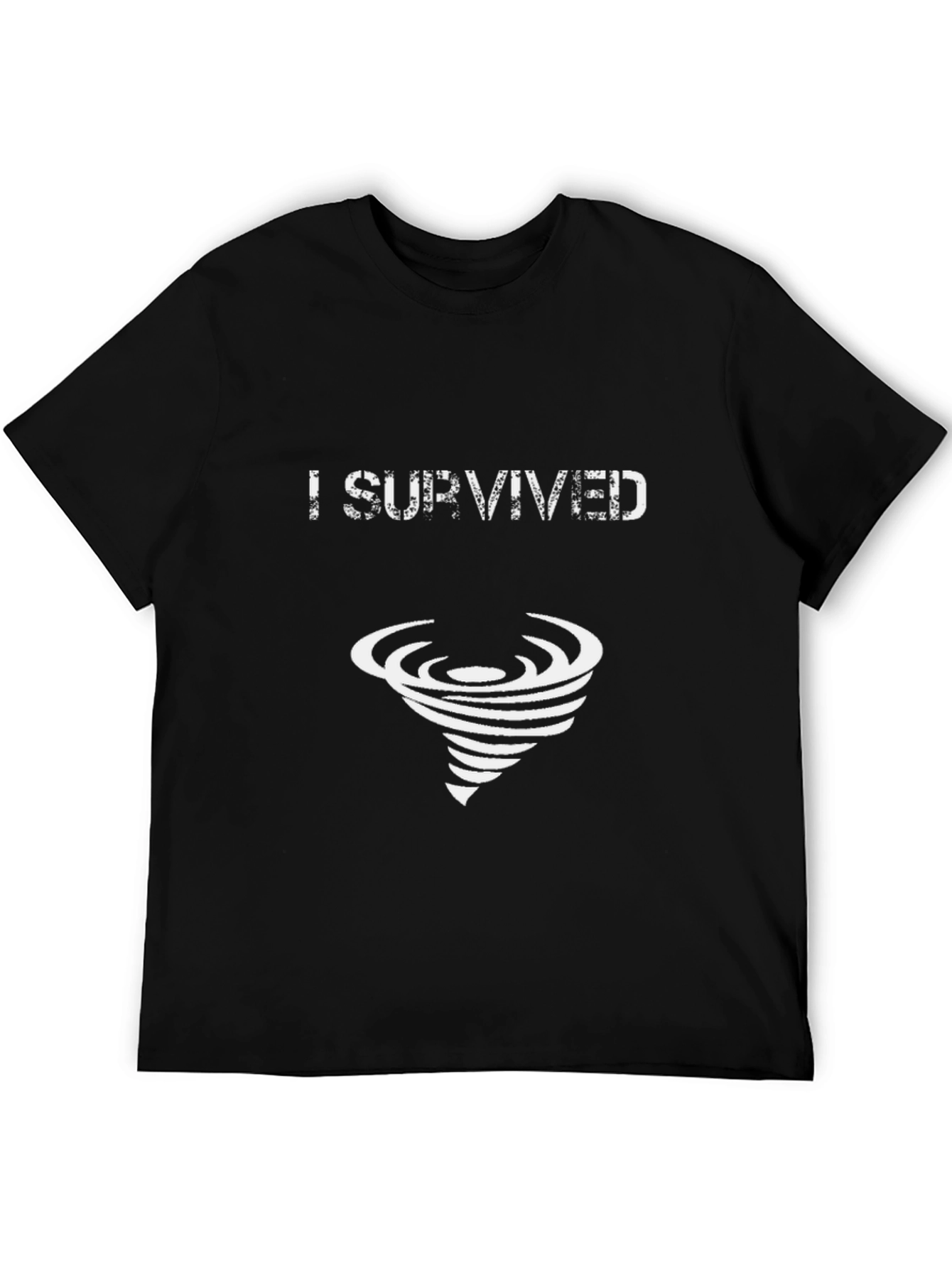 I Survived Tornado T-Shirt - Black Cotton Tee