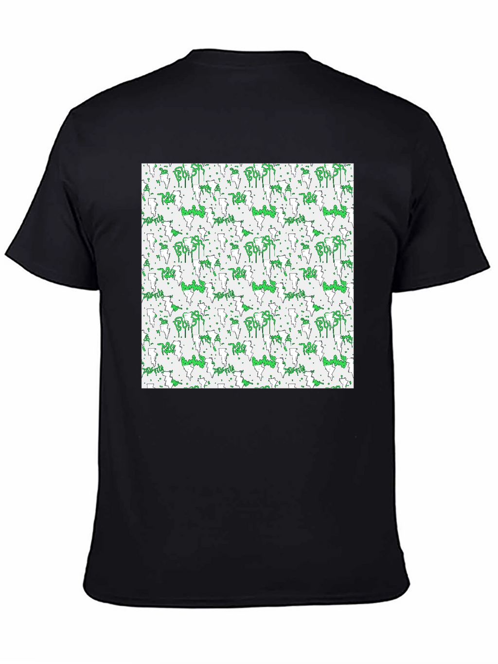 Abstract Pattern Black T-Shirt