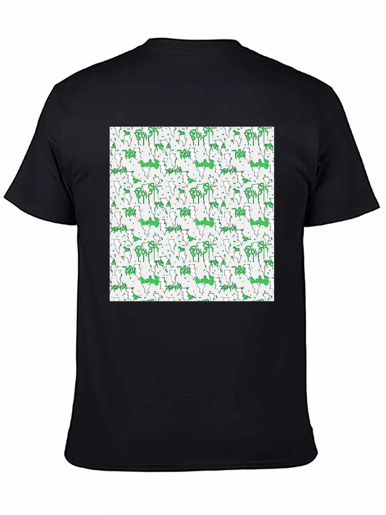 Abstract Pattern Black T-Shirt