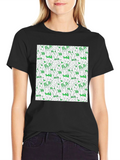 Abstract Pattern Black T-Shirt