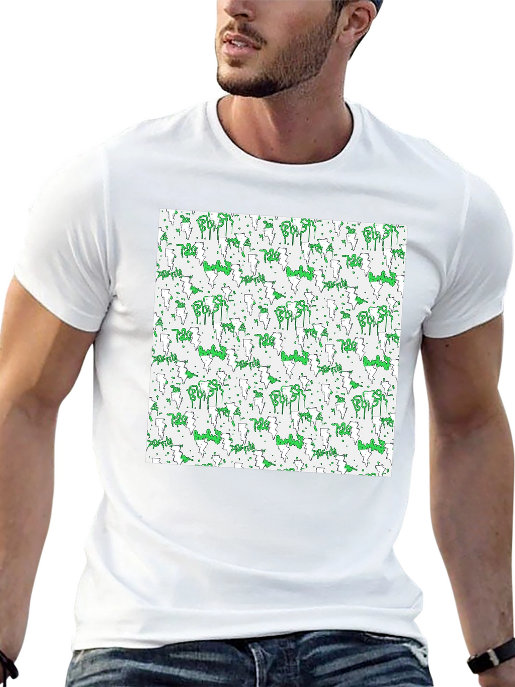 Abstract Pattern Black T-Shirt