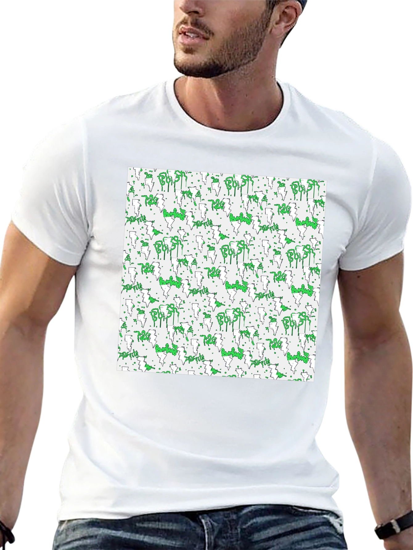 Abstract Pattern Black T-Shirt