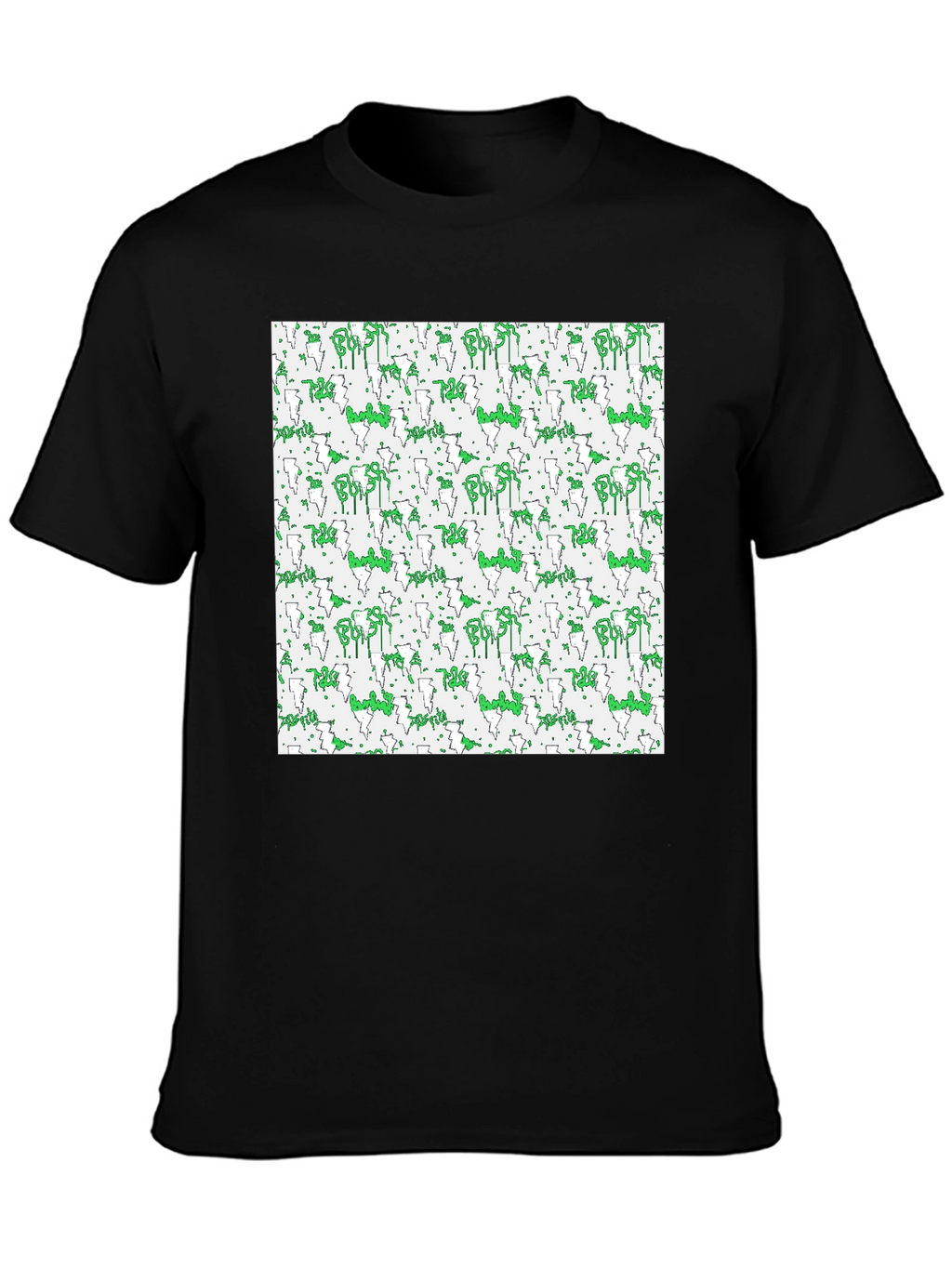 Abstract Pattern Black T-Shirt