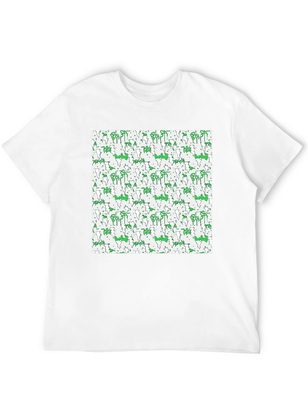 Abstract Pattern Black T-Shirt