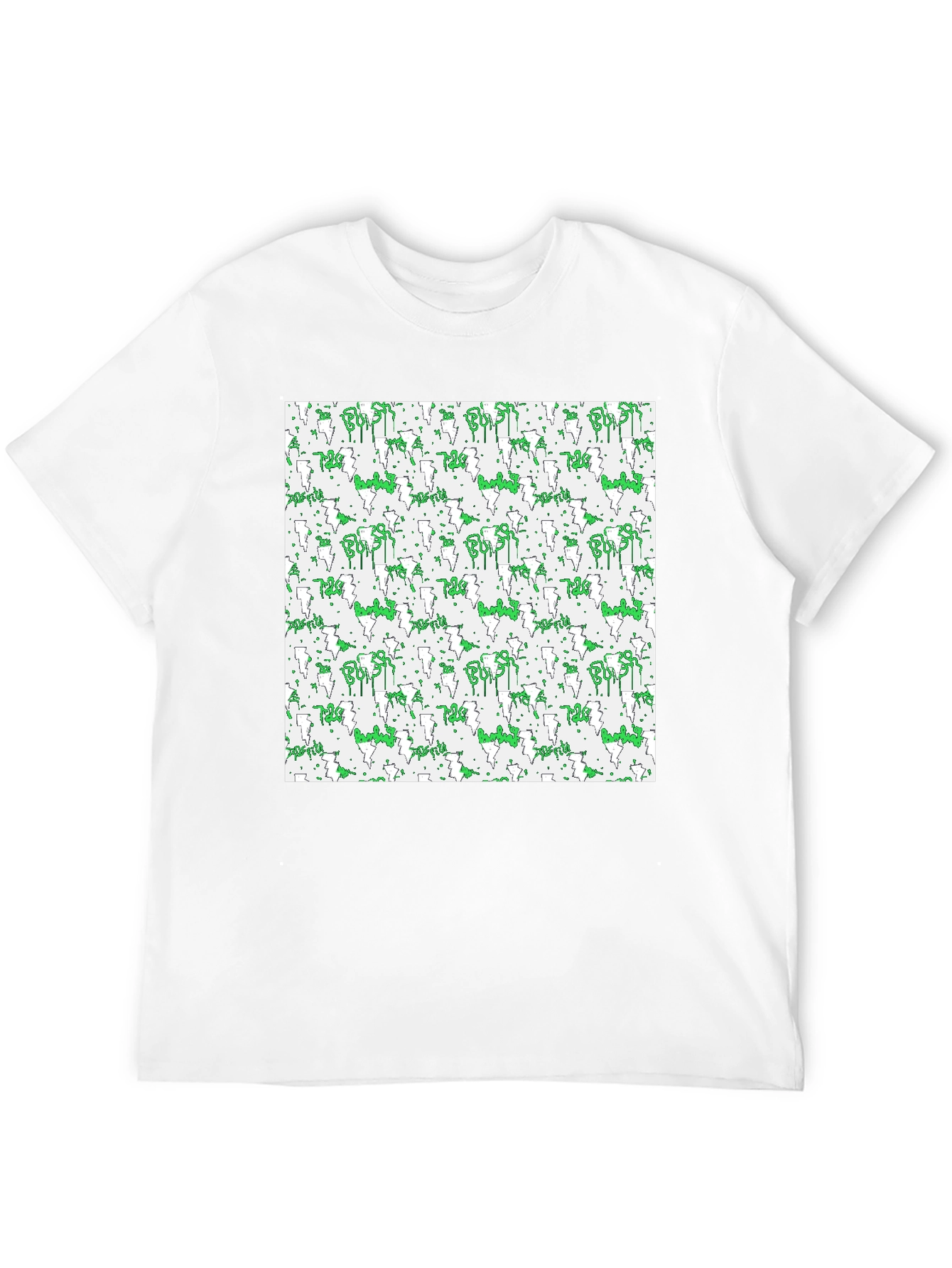 Abstract Pattern Black T-Shirt