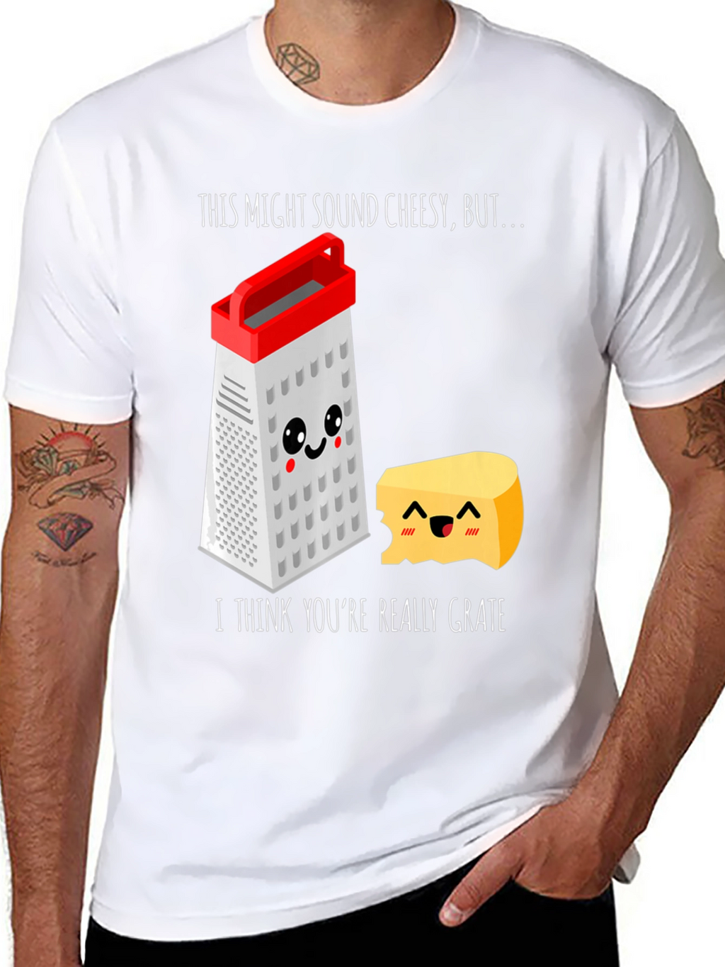 Cheesy Grater Pun T-Shirt - Youre Really Grate