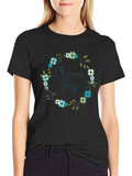 Choose Joy Floral Wreath Black T-Shirt