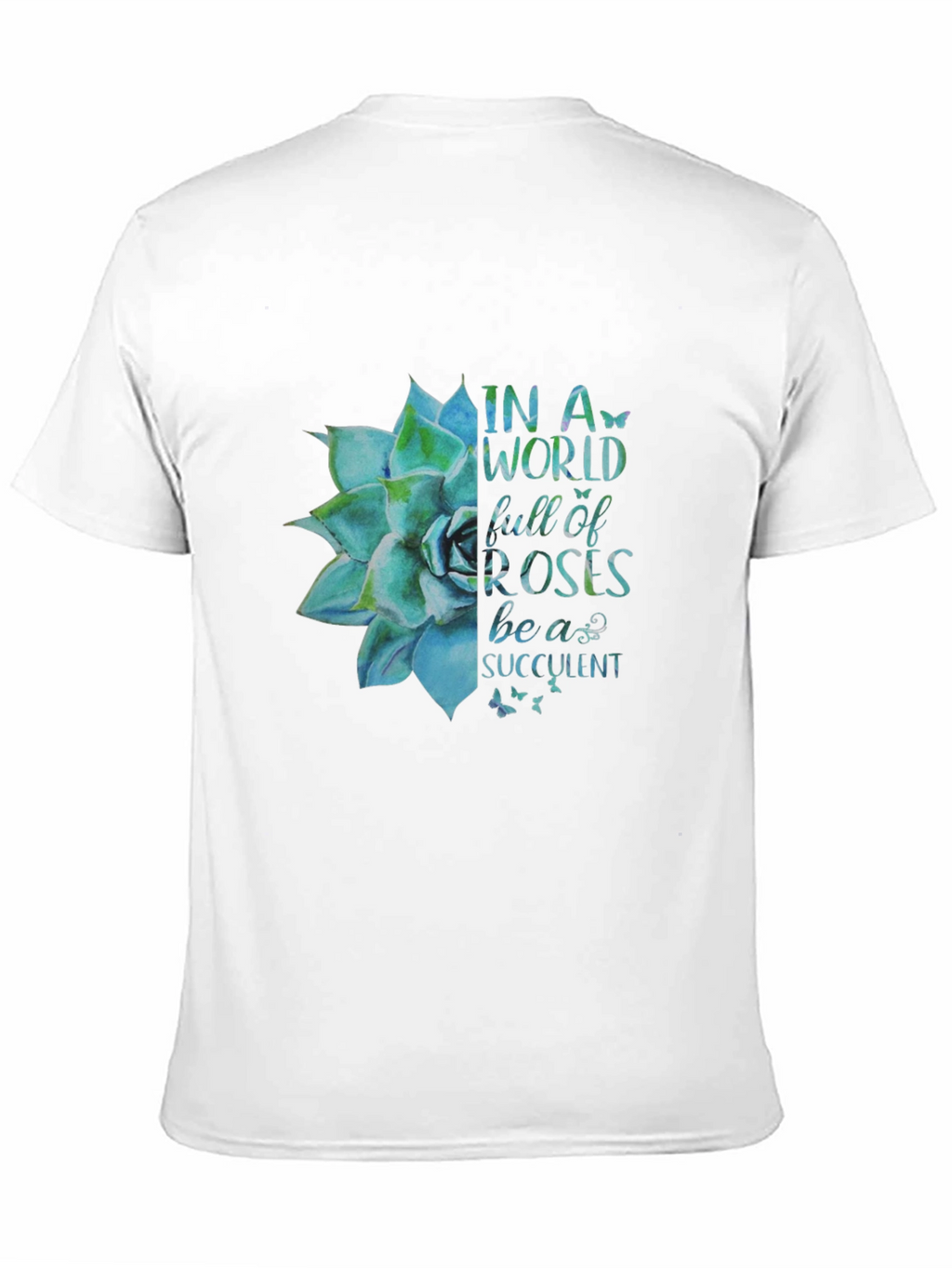 Succulent Graphic Black T-Shirt