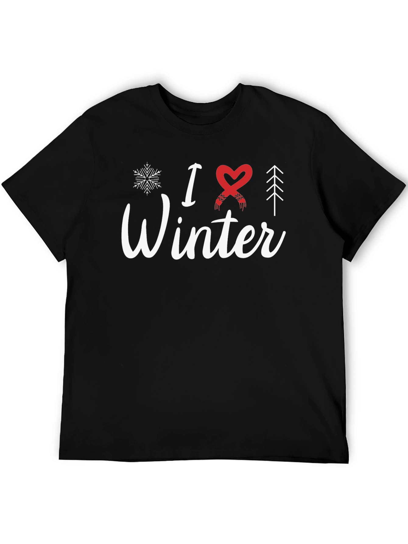 I Love Winter Graphic T-Shirt - Holiday Season Apparel