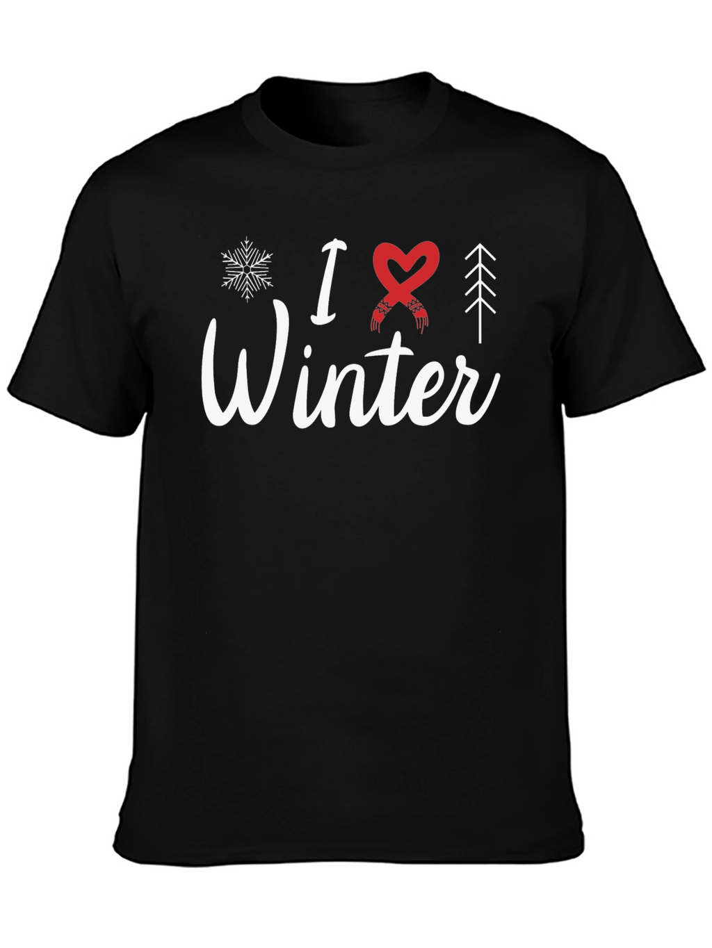 I Love Winter Graphic T-Shirt - Holiday Season Apparel