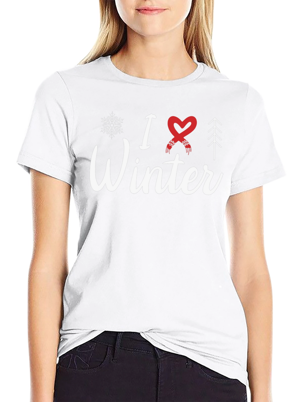I Love Winter Graphic T-Shirt - Holiday Season Apparel