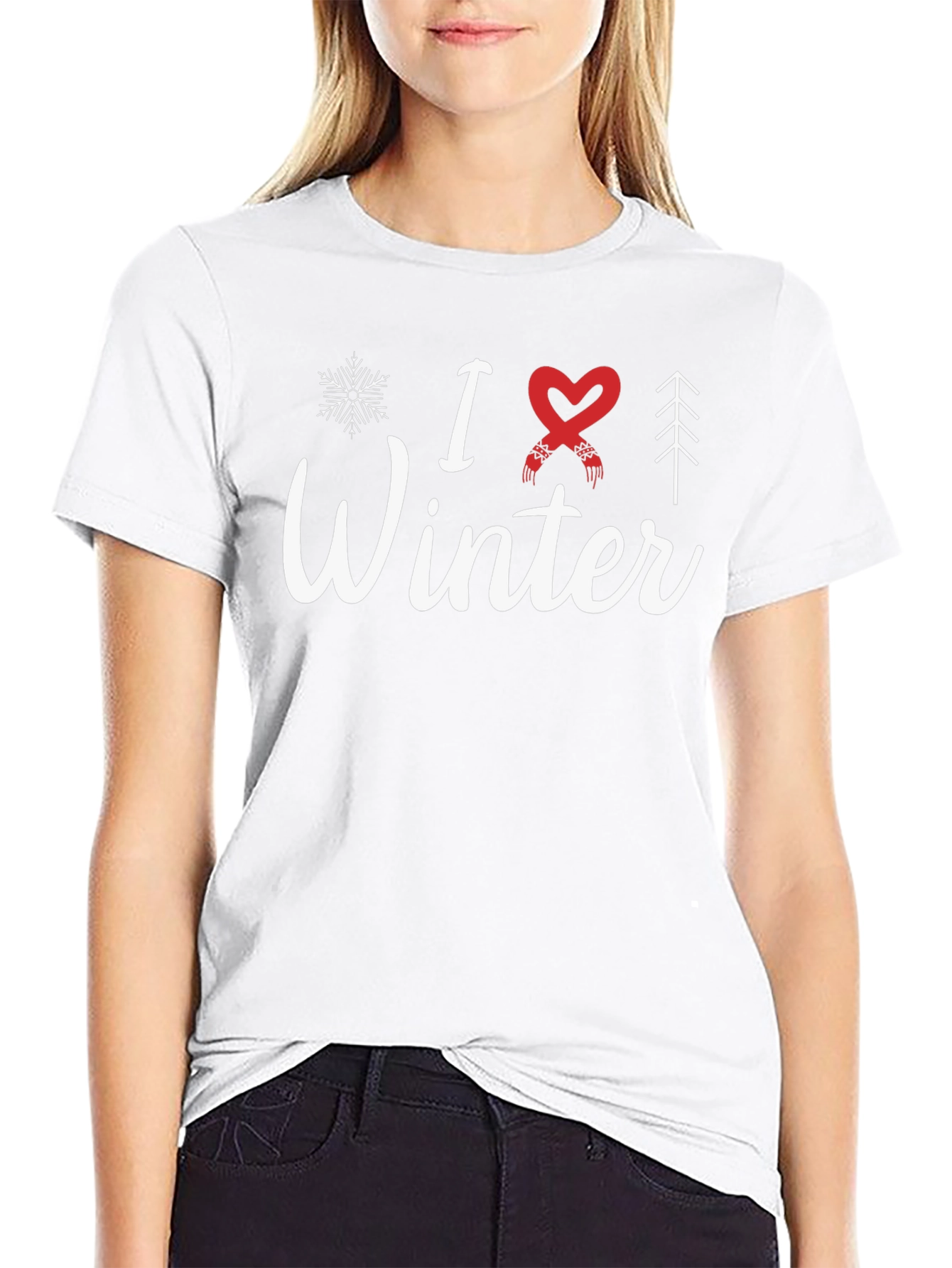 I Love Winter Graphic T-Shirt - Holiday Season Apparel
