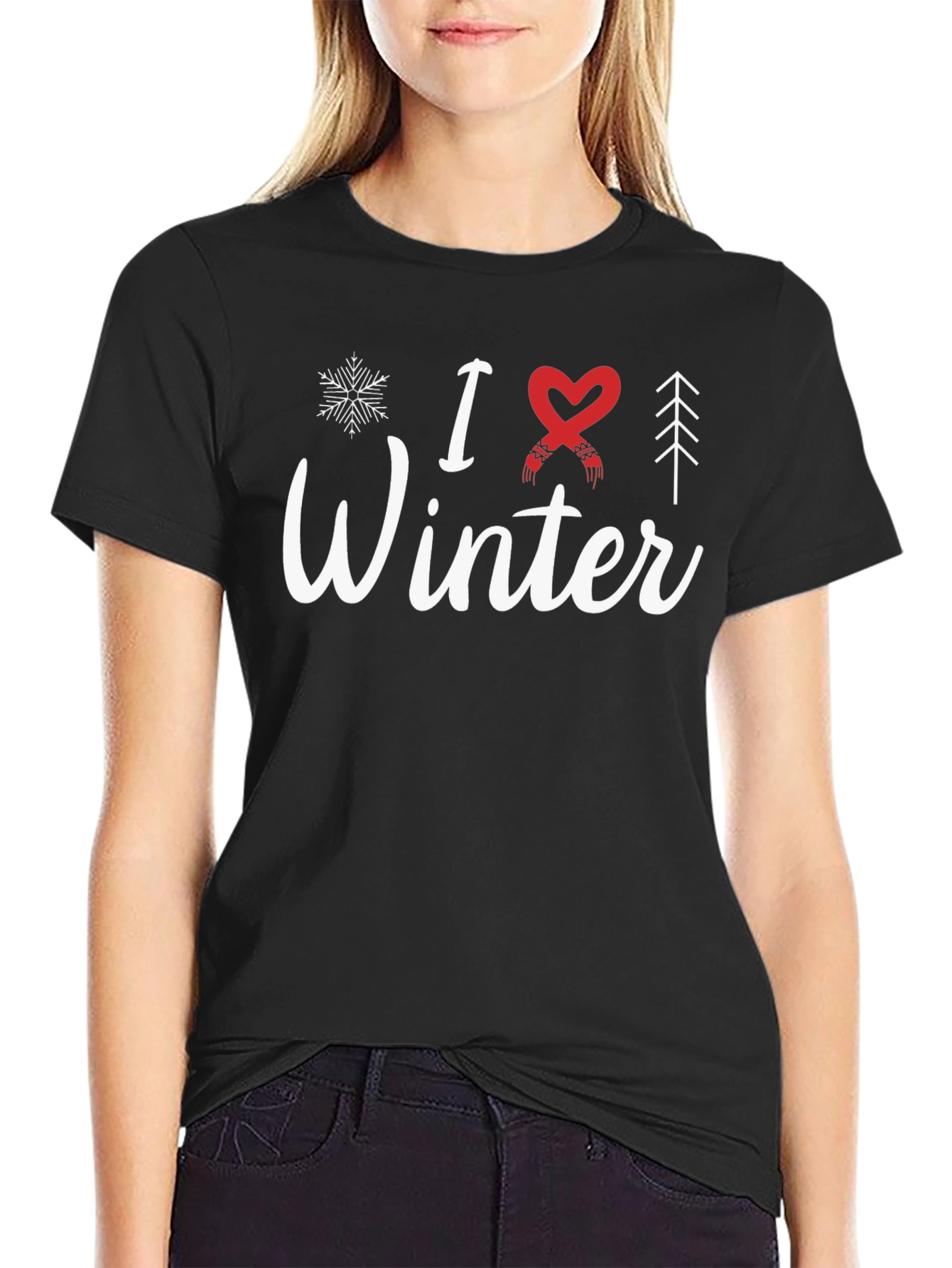 I Love Winter Graphic T-Shirt - Holiday Season Apparel