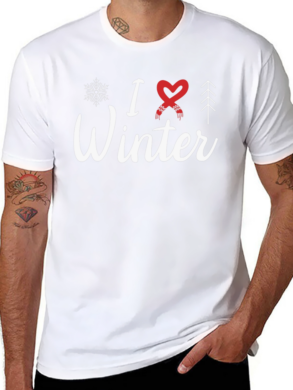 I Love Winter Graphic T-Shirt - Holiday Season Apparel