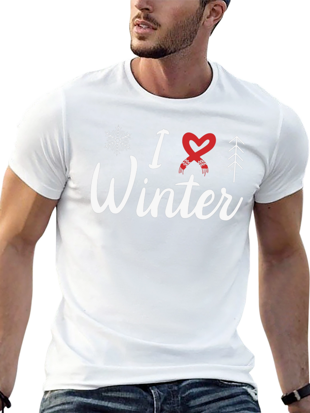 I Love Winter Graphic T-Shirt - Holiday Season Apparel