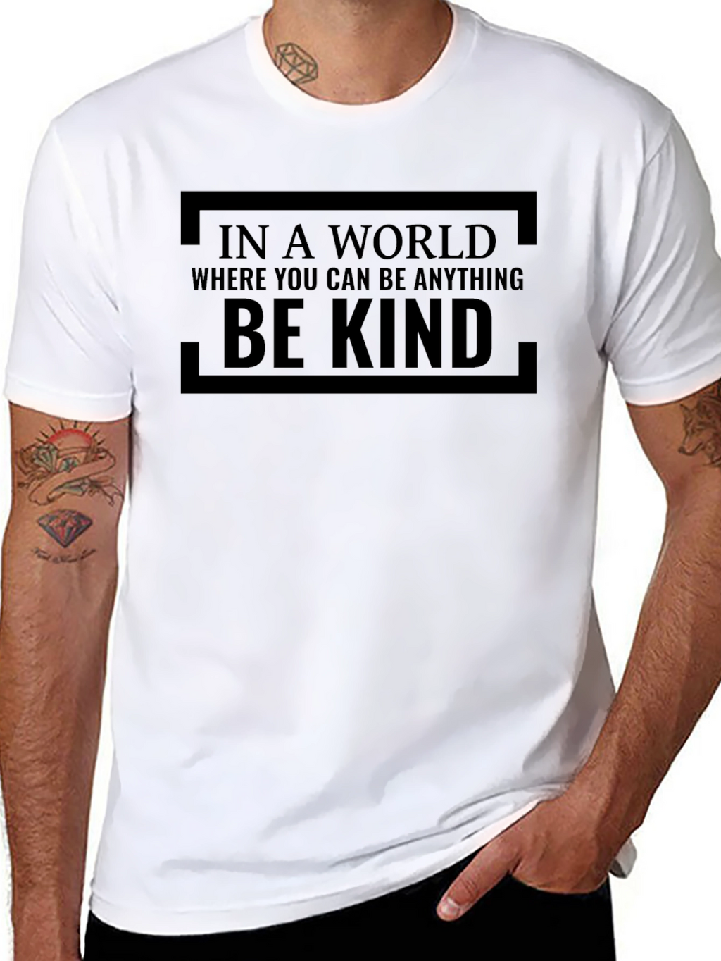 Be Kind Graphic T-Shirt - Black Crew Neck Tee