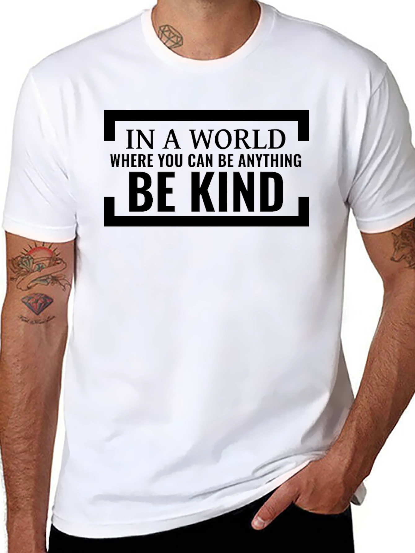 Be Kind Graphic T-Shirt - Black Crew Neck Tee