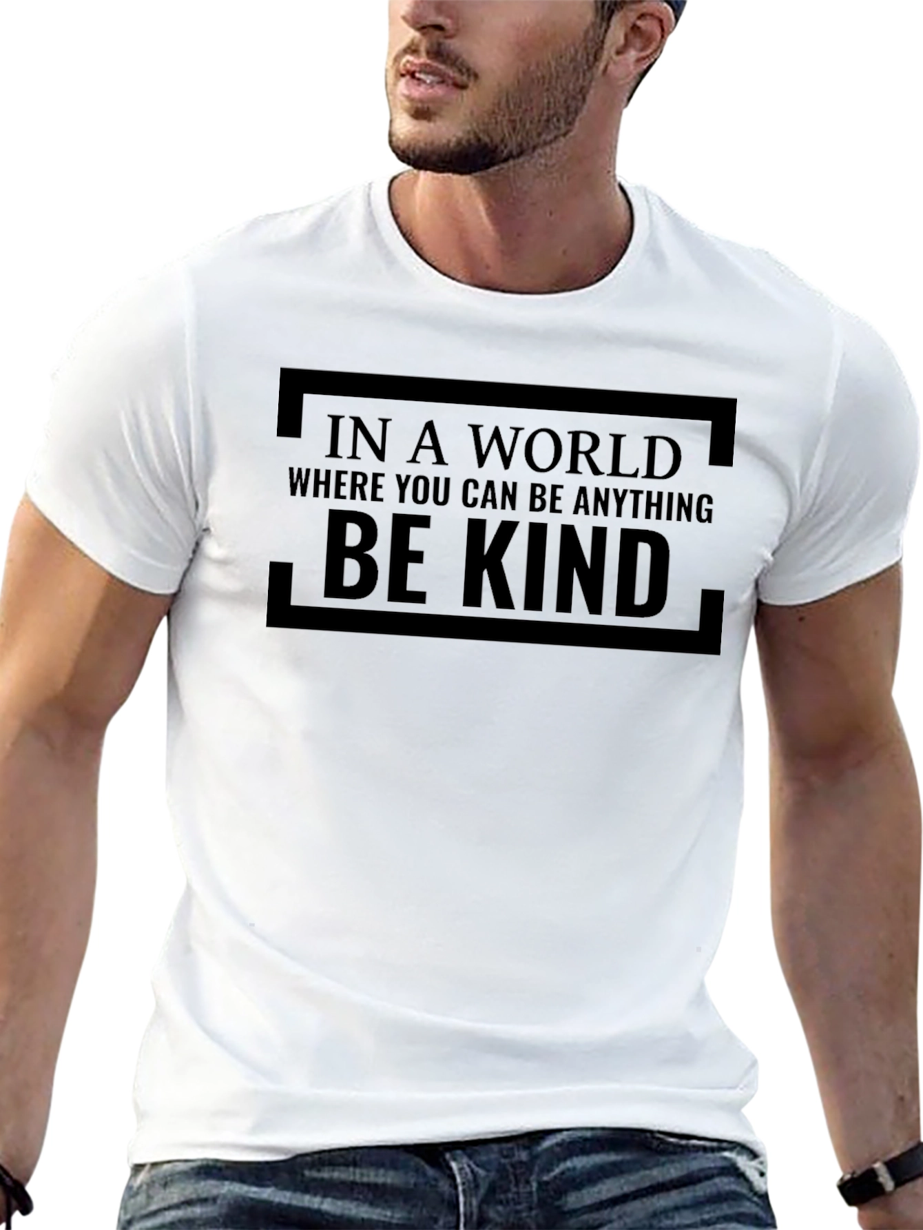 Be Kind Graphic T-Shirt - Black Crew Neck Tee