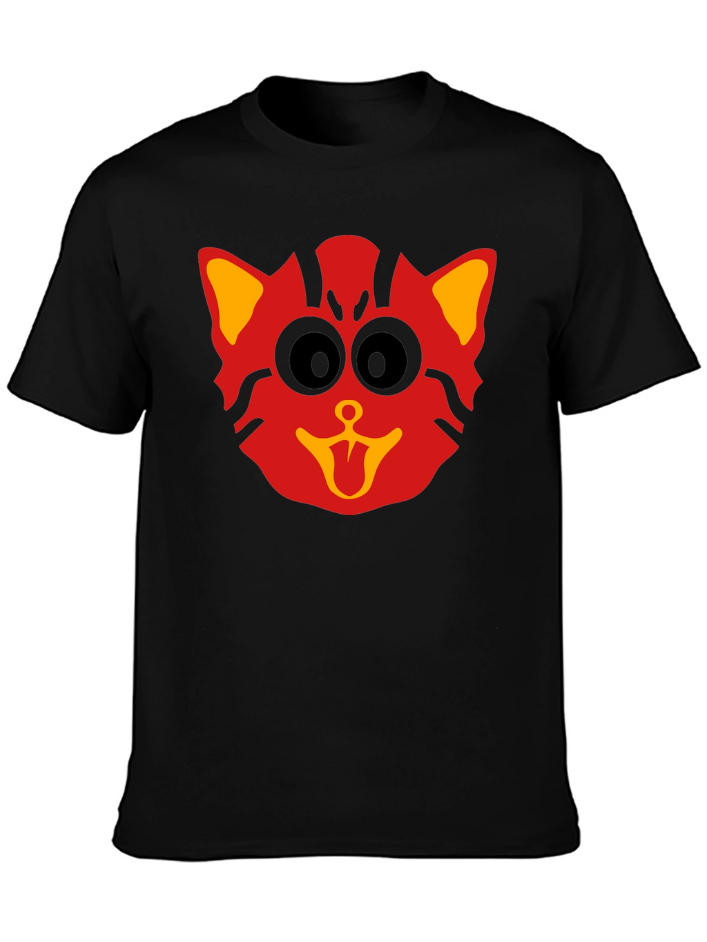 Funny Cat Graphic Tee - Black T-Shirt