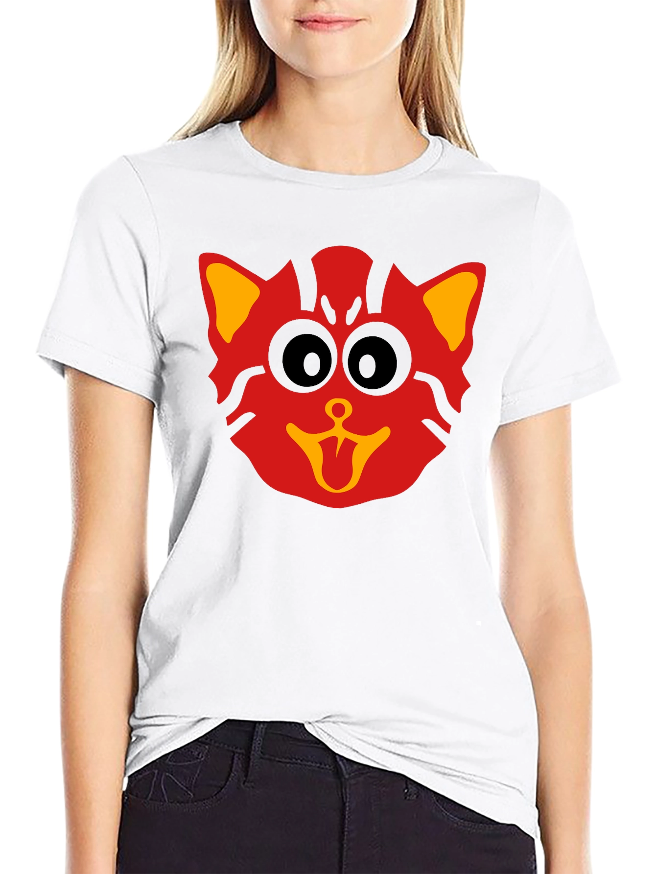 Funny Cat Graphic Tee - Black T-Shirt