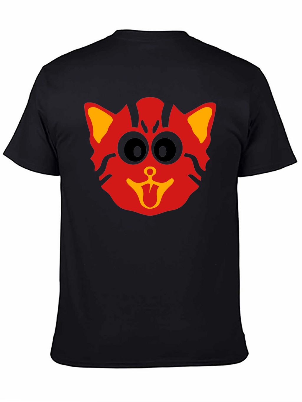 Funny Cat Graphic Tee - Black T-Shirt