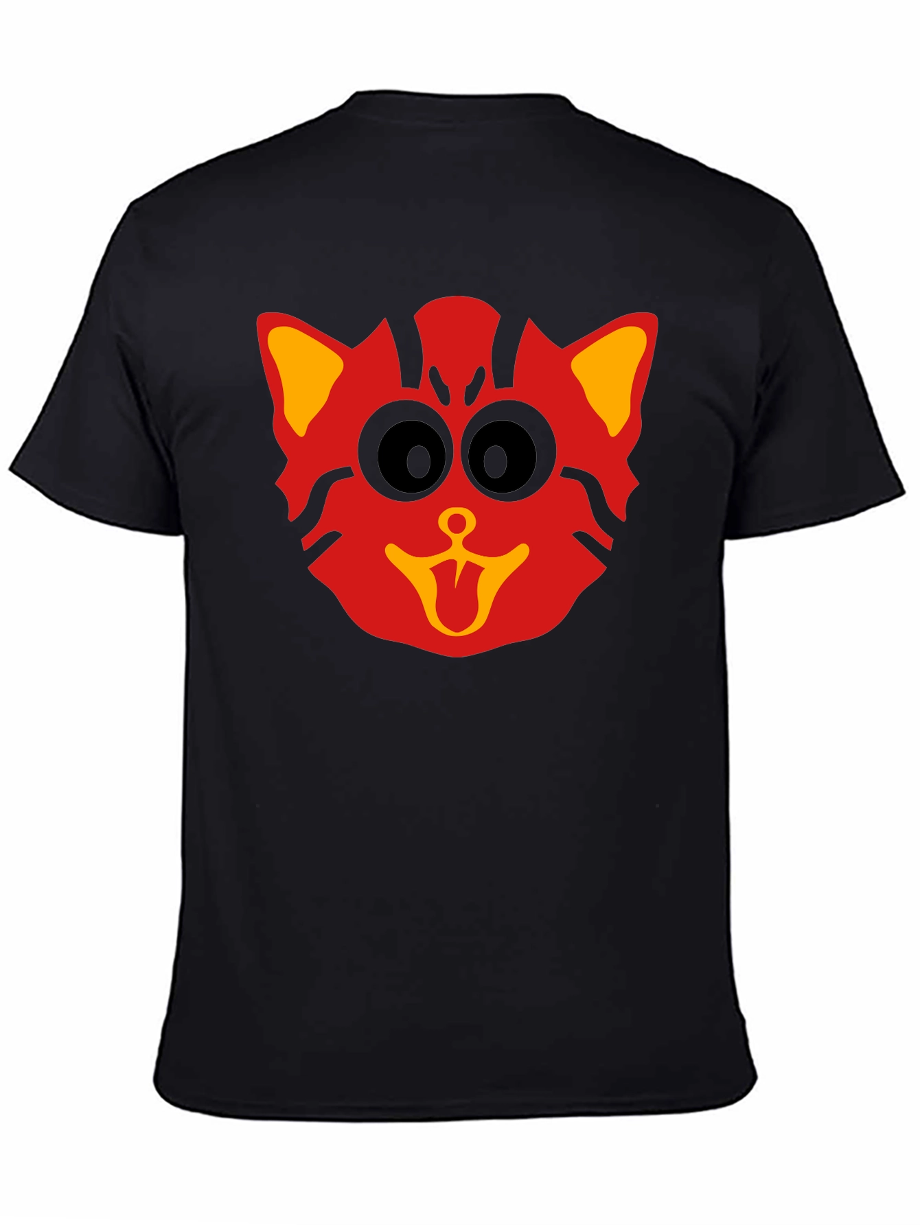 Funny Cat Graphic Tee - Black T-Shirt