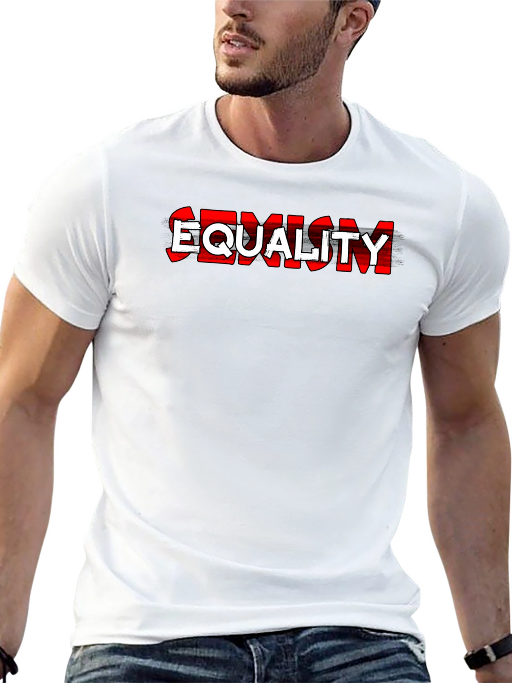 Equality T-Shirt - Red and White Graphic Tee