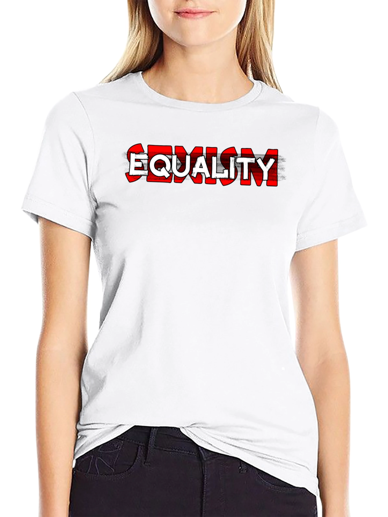 Equality T-Shirt - Red and White Graphic Tee