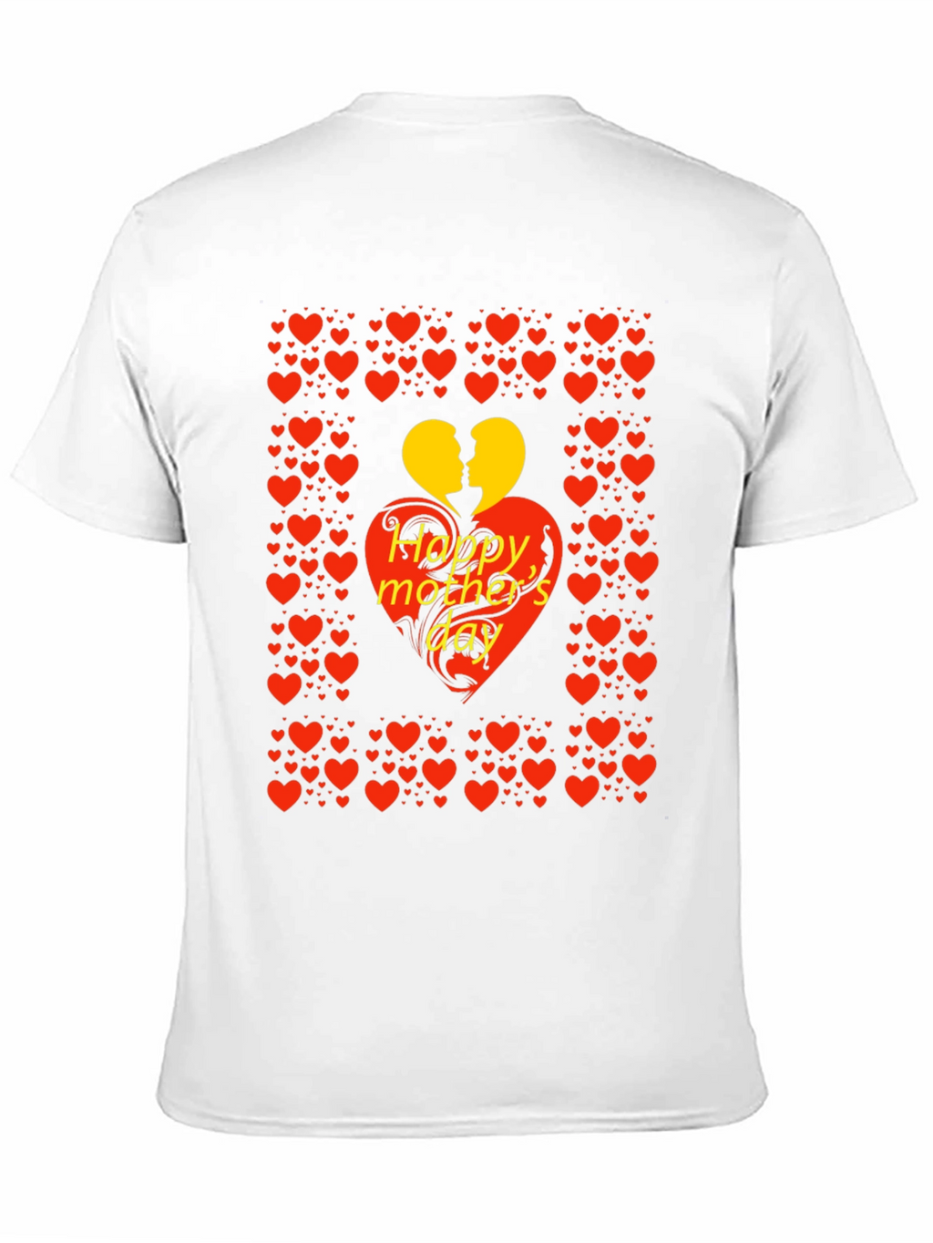 Happy Mothers Day Heart Graphic Tee - Black