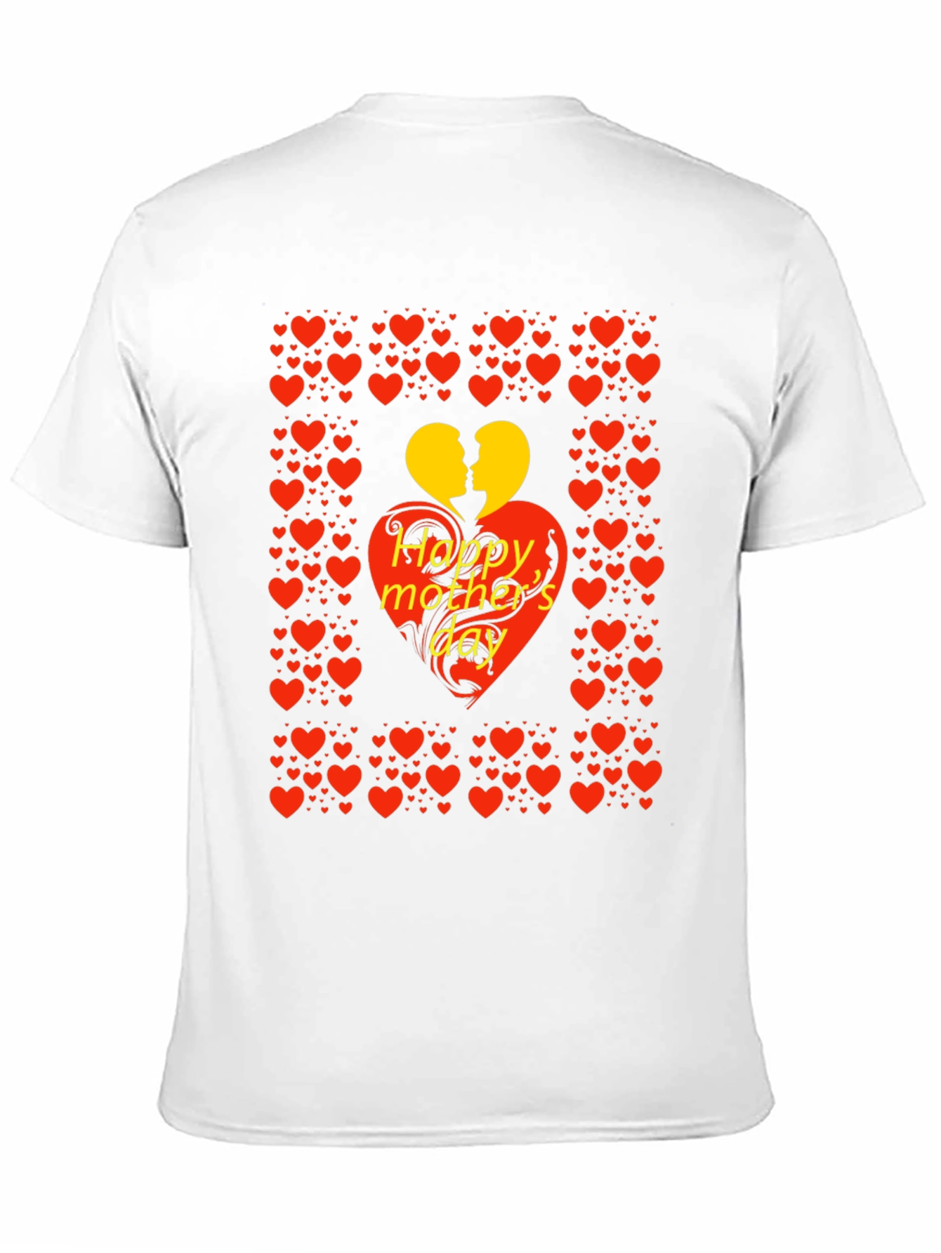 Happy Mothers Day Heart Graphic Tee - Black
