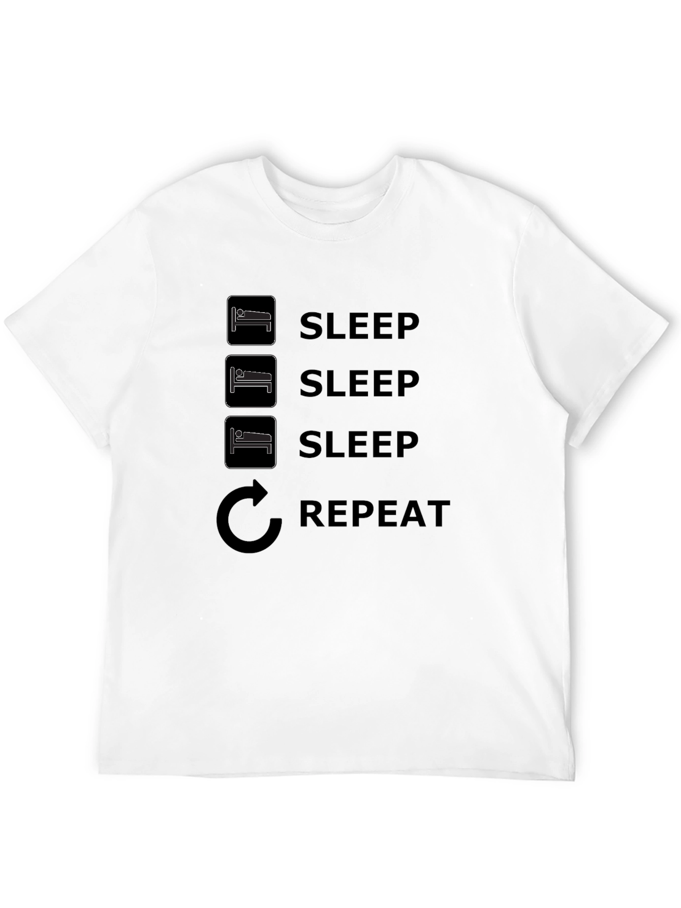 Sleep Repeat T-Shirt - Comfy Graphic Tee