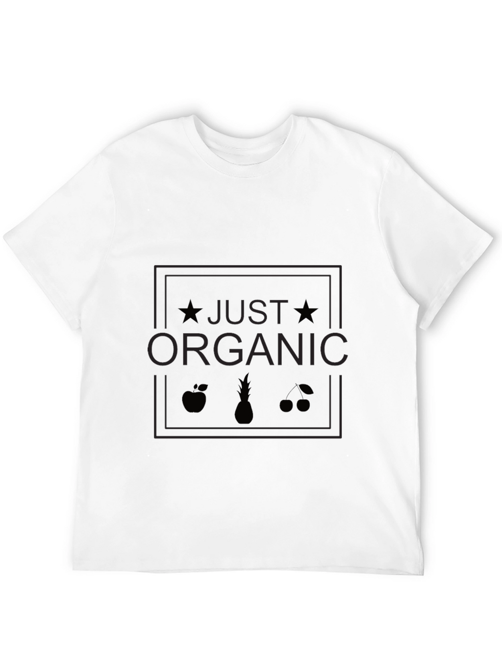 Just Organic Black Graphic Tee