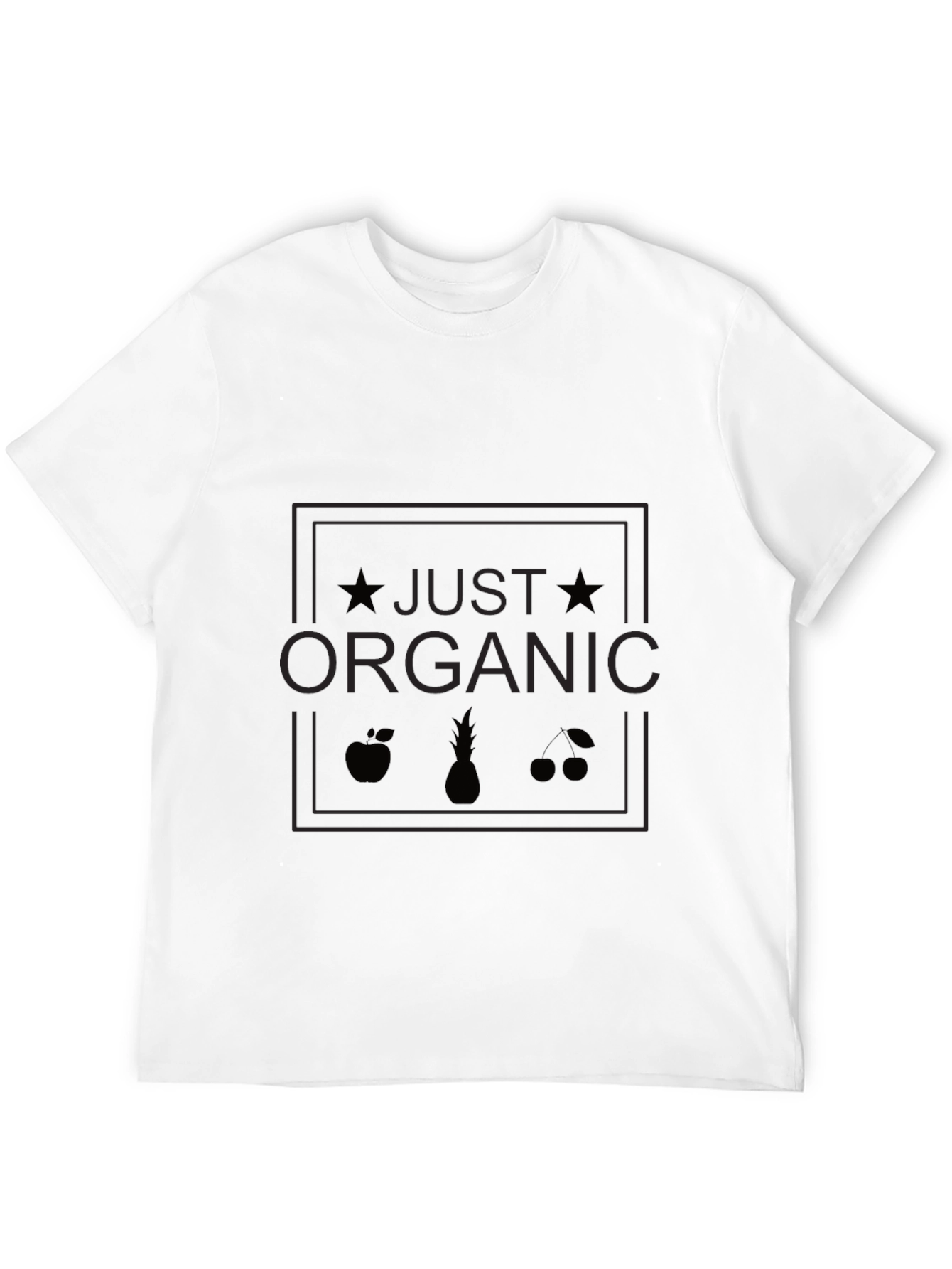Just Organic Black Graphic Tee