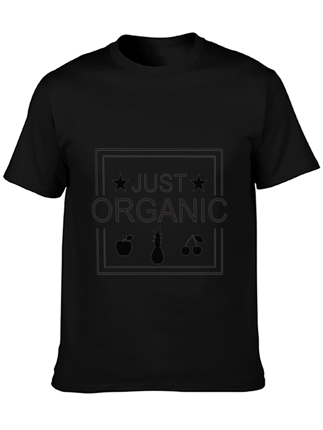 Just Organic Black Graphic Tee