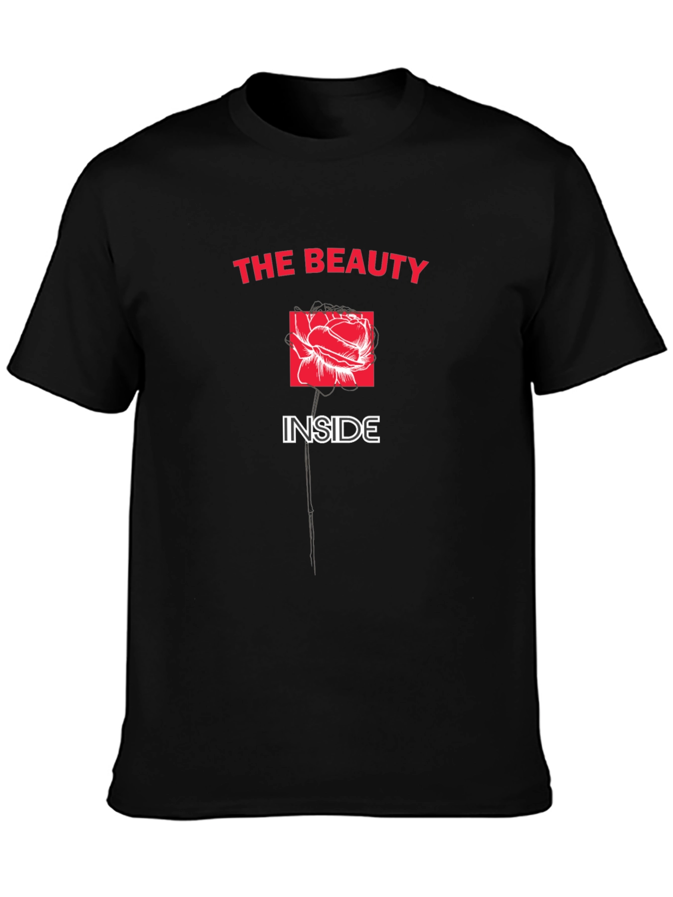 Beauty Inside Black Graphic Tee