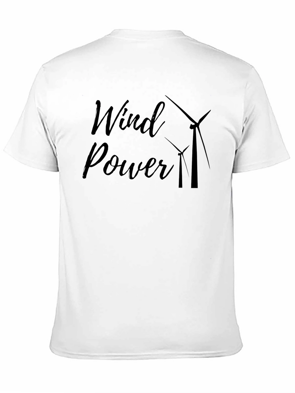Wind Power Graphic Tee - Black Cotton Blend