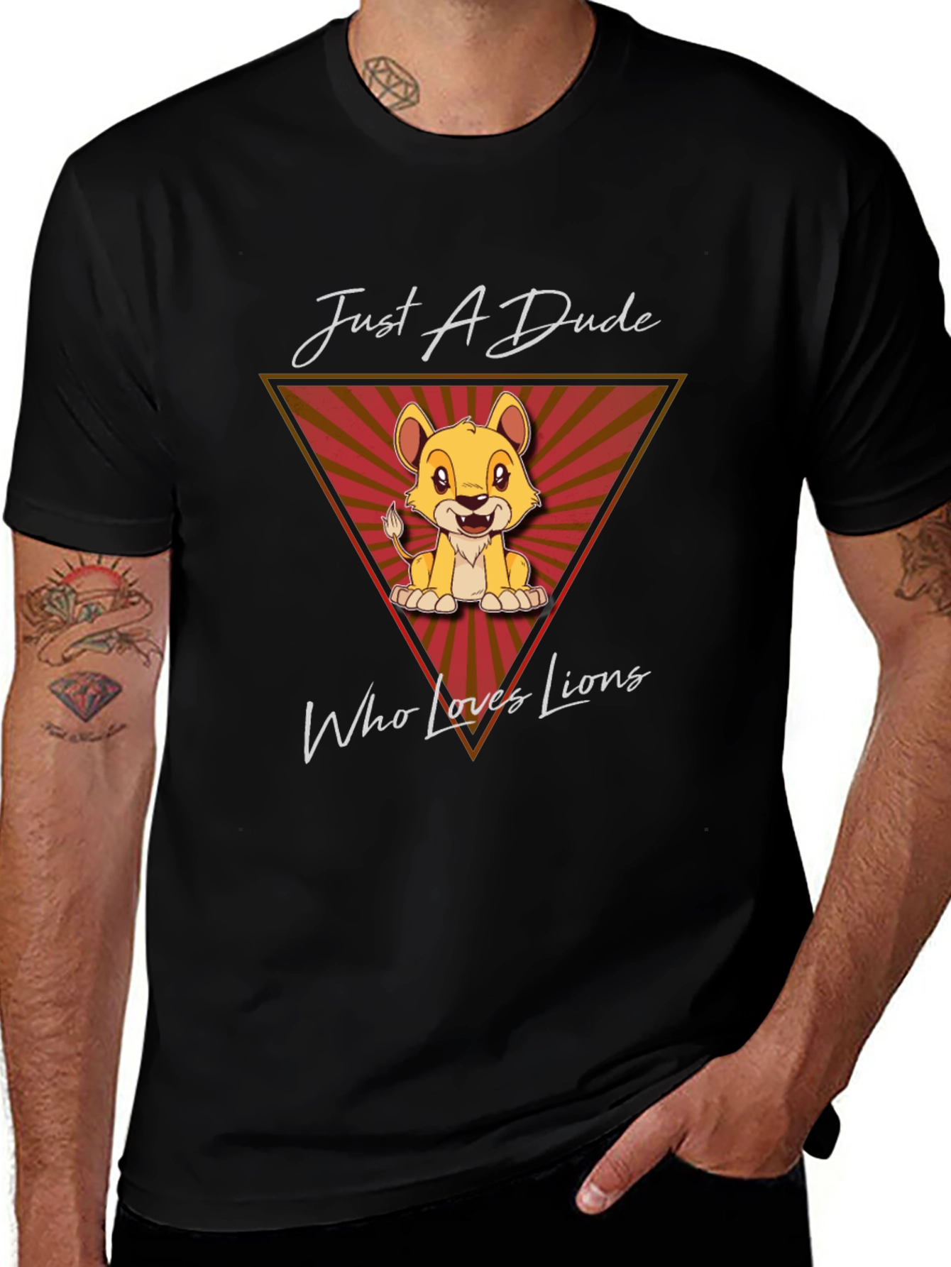 Just A Dude Who Loves Lions T-Shirt