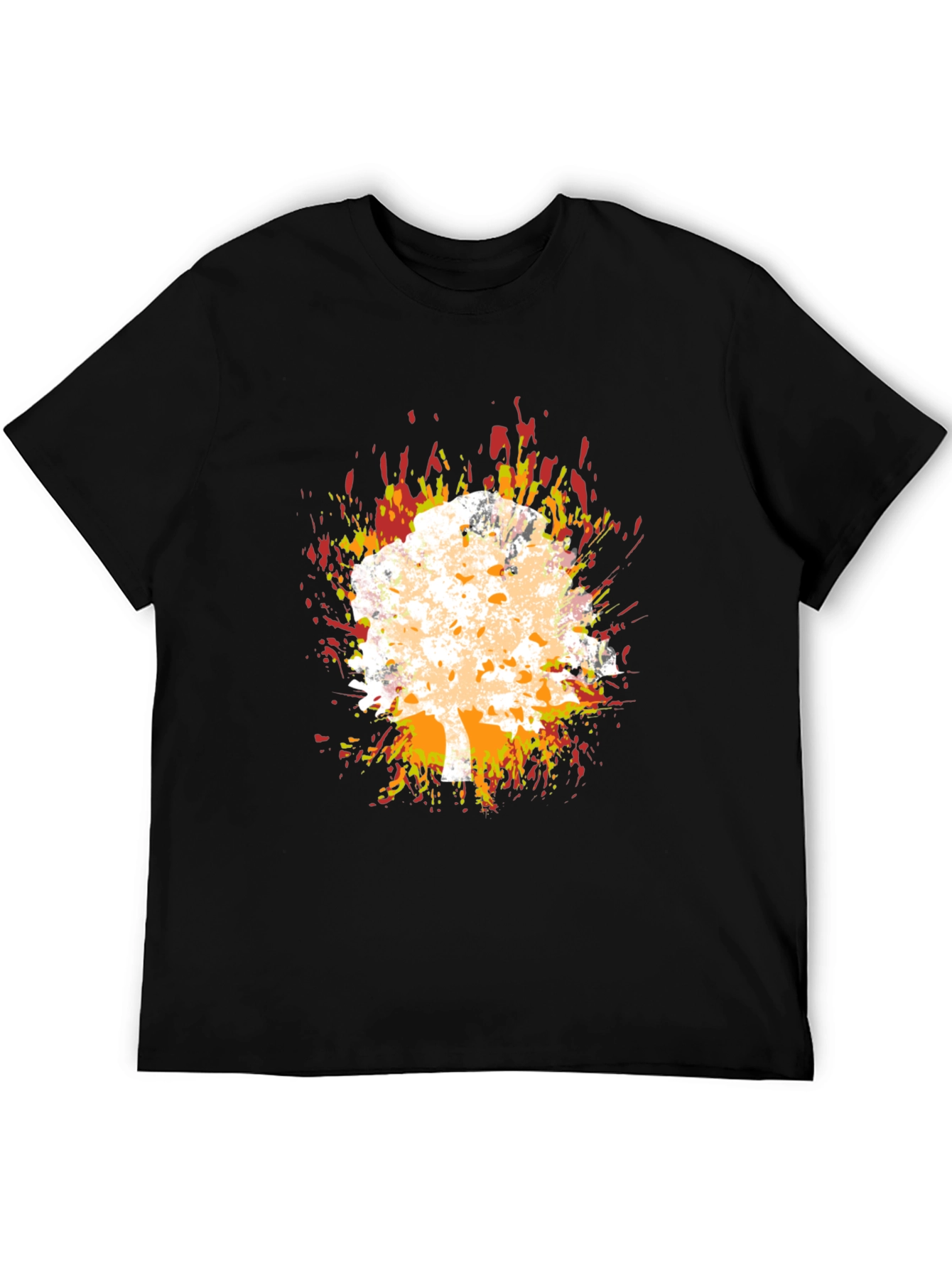 Fiery Tree Graphic Tee - Abstract Design